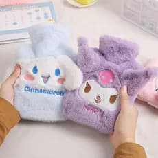 Bolsa De Água Quente Kuromi-Almofada De Aquecimento De Pelúcia Fofa Para Estudantes (Aquecedor De Mãos E Cama Com Capa M