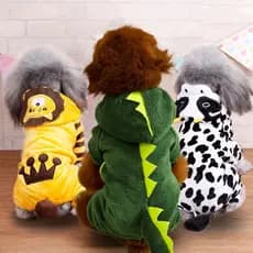 Roupas Para Cães Shih Tzu Dinossauro Cartoon Tigger Pikachu Cachorros O Inverno Teddy Pomeranian Cat Dog Pajama Costume
