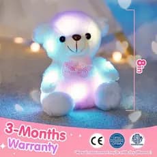 22cm Urso Luminoso Teddy Boneca De Pelúcia Com LED Bonito Animal Macio Brinquedo Nightlight Brilho Brinquedos Sensoriais