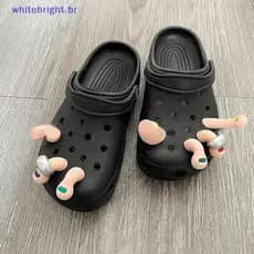 WT Amuletos De Sapato 3D Dedo Engraçado Para Acessórios De Sapatos Combinando DIY Decoração Manual Crianças Meninos Meni