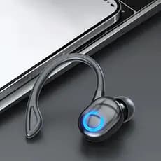Fones de ouvido Bluetooth sem fio para esportes, fones de corrida sem fio de ouvido único, fones de ouvido HiFi estéreo