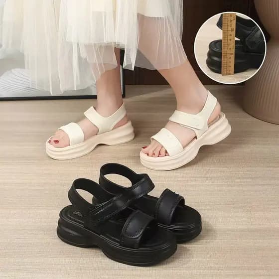 Sapatos Baixos Femininos, Aumento de 5 cm de Altura, Ideais com Vestidos, Mini Sandálias
