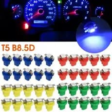 T5 B8.5D 10pcs 5050 SMD LED Kit De Lâmpadas De Painel Para De Velocímetro 12V