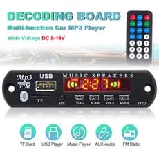 Módulo De Placa Decodificadora MP3 Bluetooth 5.0 12V Reprodutor De Áudio Com Controle Remoto FM