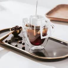50 peças de novos filtros de papel para café coado portátil, bolsas de filtro de orelha pendurada.