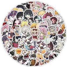 Adesivos Versão Q Demon Slayer Kimetsu No Yaiba , 60 Peças De À Prova D'água Fofos , Adesivo Para Laptop E Telefone Note
