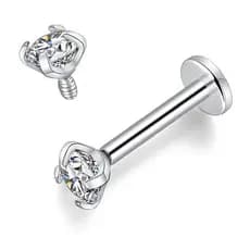 Piercing Labret  Ponto De Luz Helix Tragus Conch Aço Inox