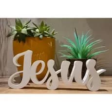 Letreiro Palavra Decorativa Jesus Para Decoração De Ambiente