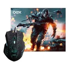 Mouse Gamer Oex MC101 Com Mousepad Stage