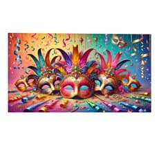 Painel em tecido sublimado  Fotográfico Carnaval Folia 2,20m (C) x 1,75m (A)