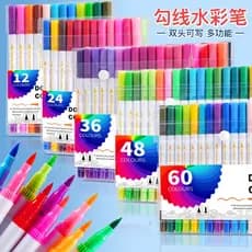 Caneta Brush Pen Kit Com 12/24/36/48/ Cores com ponta dupla pincel estilo