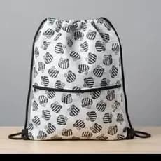 Bolsa Mochila saco unissex forrada impermeável/bolso frontal com zíper/ sacochila/ academia treino praia
