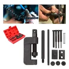 Kit Ferramenta Para Desmontar Corrente De Comando Com Caixa Reparo Pino Aço Carbono