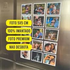 Fotos Ímãs Personalizadas 5x5cm Alta Resolução Geladeira Proteção UV Não Desbota Envio Rápido
