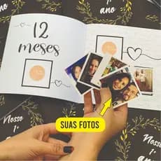 Álbum de Fotos Personalizado Presente Criativo para Namorados Romântico aniversário namoro casamento