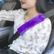 DIGIFOUNDER 2 Pçs Cinto De Segurança Do Carro Almofada Ombro Confortável Condução Veículo Macio Pelúcia Auto R1S8