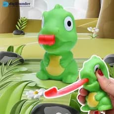 DIGIFOUNDER Sapo Dinossauro Squeeze Toy Com Som Extensão De Língua Alívio Do Estresse Brinquedo Engraçado De Espremer An
