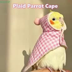 Casaco De Pássaros NIDOSE , Capa De Papagaio De Estimação Espessada Quente Rosa Azul Amarelo , Roupas Xadrez De Inverno