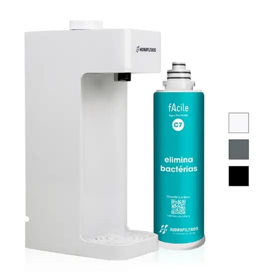 Filtro Purificador de Água Facile C7 ou Refil C7 Antibacteriano que Elimina Bactérias Cloro e Odores