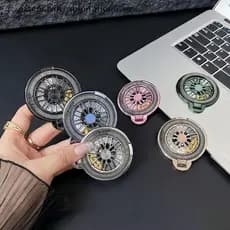 exten Coreano Bonito Galvanoplastia Giroscópio Aperto Do Telefone Móvel Anel De Dedo Suporte Para Todos Os Telefones Hua