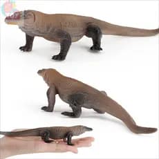 Modelo de animal selvagem simulado lagarto rastejante sólido estático de dragão de Komodo ornamentos de plástico