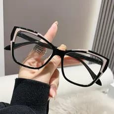 Frames De Óculos Ópticos Espectaculares Para Mulheres Anti-Luz Azul Bloqueando Óculos Marca Designer Damas Roupa De Moda
