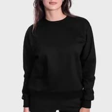 Blusa de Frio Moletom Casaco Feminino Inverno  Gola Redonda Careca Varias Cores
