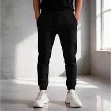 Calça Moletom Lisa Pelucia Preta Masculina Elastico Promoção