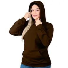 Moletom Blusa de Frio Casaco Feminino Com Capuz Toca Varias Cores Estiloso