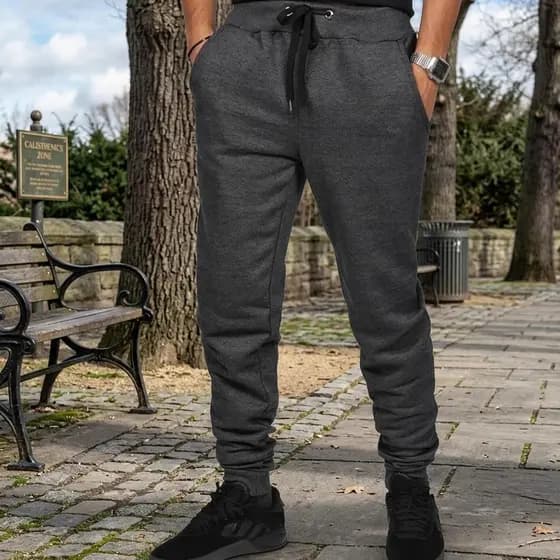 Calça Moletom Treino Academia Lisa Jogger Masculina Unissex
