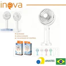 INOVA Mini Ventilador Recarregável Portátil De Mão Mesa Usb Pilha 3 velocidades
