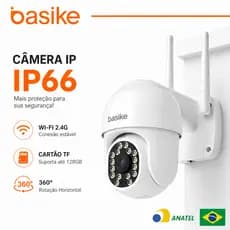 Basike Câmera IP WiFi Externa 1080P IP66 Yoosee Visão Noturna Áudio Bidirecional Detecção de Movimento
