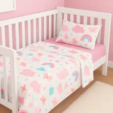 Jogo Lençol para Quarto de Bebê 100%Algodão Conjunto 3 Peças para Berço Padrão Americano