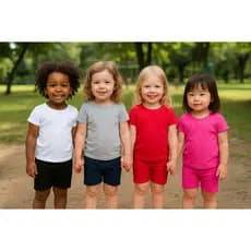 Kit 3 Shorts Bermuda Cotton Algodão Infantil Roupa Menina Escolar Confortavel 1 á 3