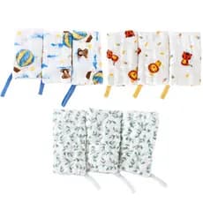 Kit 3 Toalhinhas de Boca Soft para Bebê fraldinhas Maternidade Enxoval