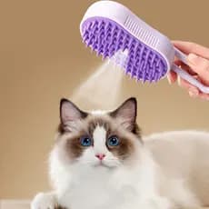 1pc 3 Em 1 Escova Elétrica Para Gatos A Vapor , Fornece Massagem E Remove Cabelos Soltos