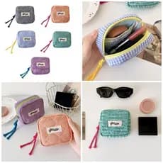 Estone Bolsa Maquiagem Para , Cosméticos Formal Moedas Viagem , Guardanapo Sanitário Armazenamento , Organizadores