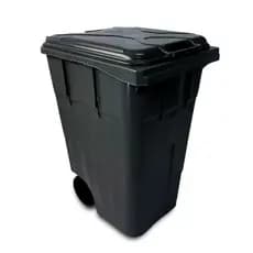 Conteiner Lixeira 240 Litros Coletora de Lixo Plástica Grande Preta