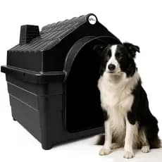 Casinha Plástica Cachorro N6 e N7 Porte Médio Com Colchonete