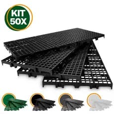 Kit 50 Peças Palete / Pallet Estrado Piso Plástico 2,5x25x50cm