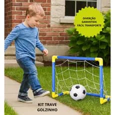 KIt Trave Golzinho de Futebol Trave + Bola + Bomba