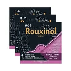 Kit 3 Encordoamento Cavaquinho Tensão Leve “0.24 R32 Rouxinol