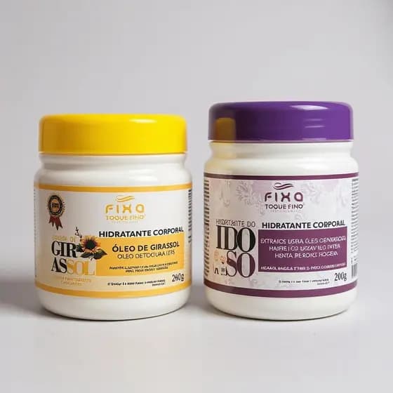 Kit 2 Cremes Hidratantes 240g – Óleo de Girassol Nutrição + Creme do Idoso Nutrição Pra Pele Seca