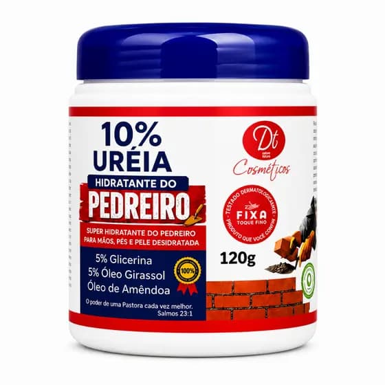Hidratante do Pedreiro 10% Ureia 120g Para Mãos Pés Ressecados Pele Seca e Áspera Com Glicerina