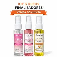 Kit 3 Óleos Finalizadores Argan - Ceramidas - Liso Extraordinário-60ml CADA -Anti Frizz Brilho BLEND