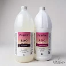 Kit Liso Extraordinário Shampoo e Condicionador 2L Hidratação Brilho Anti Frizz Profissional Sem Sal
