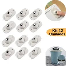 Kit Com 4/12 Rodinhas  Adesiva Conjunto  Esfera Rodizio Autoadesivas Rodízio De Aço Inoxidável 360°