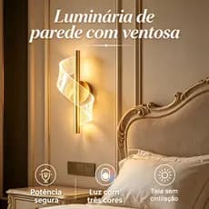 Luminária de Parede LED 3 Tons Luz Sem Cintilação Acrílico Ferro Nórdico Moderno Para Quarto Sala Escritório
