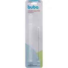 KIT Canudo Em Silicone e Escova Para Garrafinha 13786 - BUBA