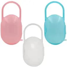 Buba, Porta-Chupetas Com Alça Azul / Rosa / Incolor
